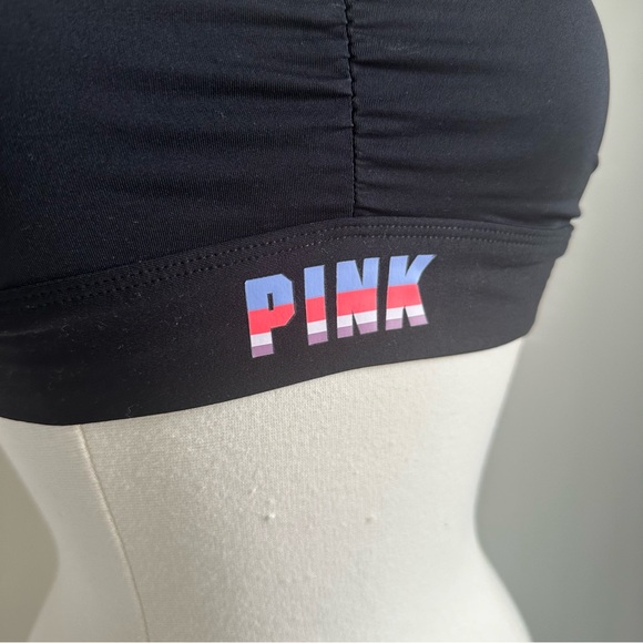 Victoria’s Secret PINK Ultimate Unlined Halter Sports Bra Size Medium - Picture 2 of 6
